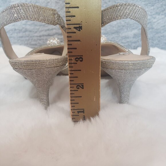 Alex Marie Allyn Shimmer Rhinestone Slingback Dress Pumps Women's Size 8, 10, 11 - Picture 3 of 7